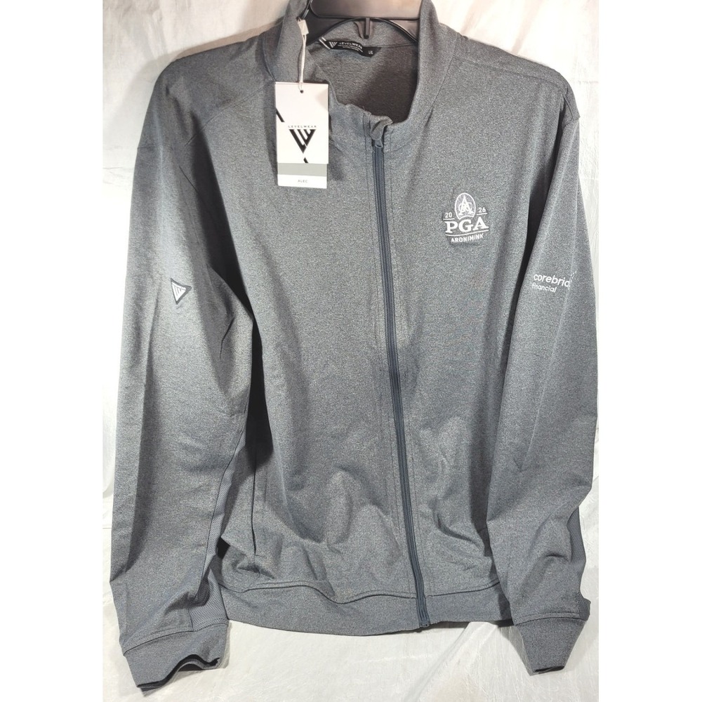 Levelwear Men's Alec Full Zip Jacket 2026 PGA Aronimink - Heather Charcoal - L